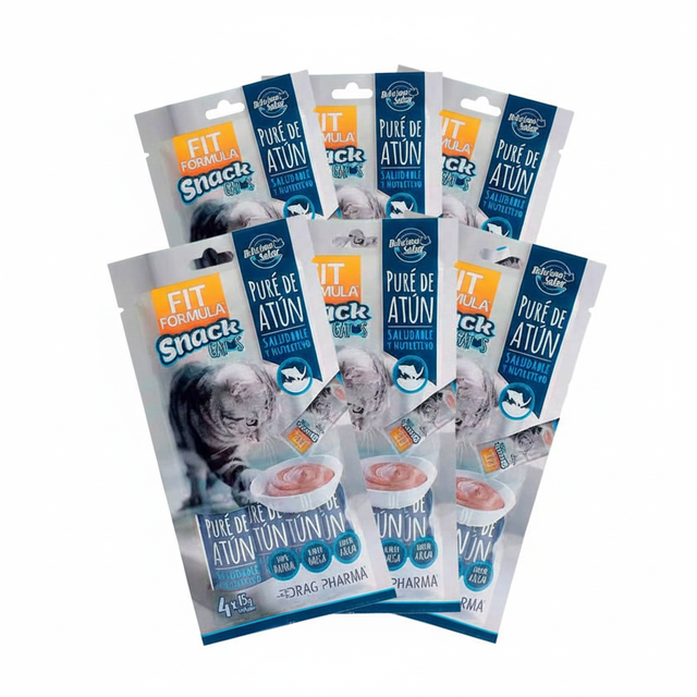 Fit Formula Snack para Gatos Pure de Atún 60gr Pack 6 Sobres Fit Formula Snack para Gatos Pure de Atún 60gr Pack 6 Sobres