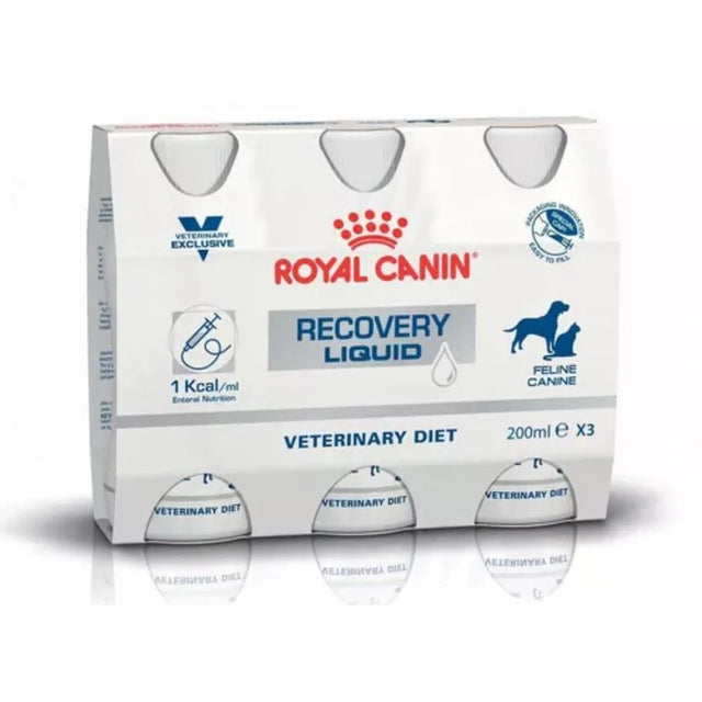 Royal Canin Recovery Liquid 3x200 ml — Nutrición Líquida Completa para Recuperación Royal Canin Recovery Liquid 3x200 ml — Nutrición Líquida Completa para Recuperación