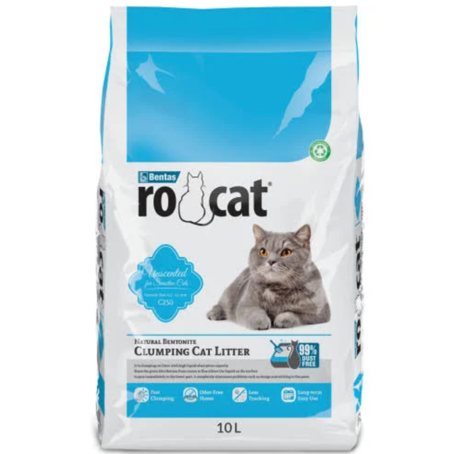 Arena para Gatos ROCAT Natural 7,5kg - Bentonita Aglomerante Sin Fragancia | 100% Natural y Hipoalergénica Arena para Gatos ROCAT Natural 7,5kg - Bentonita Aglomerante Sin Fragancia | 100% Natural y Hipoalergénica