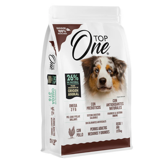 Alimento Perro Top One Mediano y Grande 18kg Alimento Perro Top One Mediano y Grande 18kg