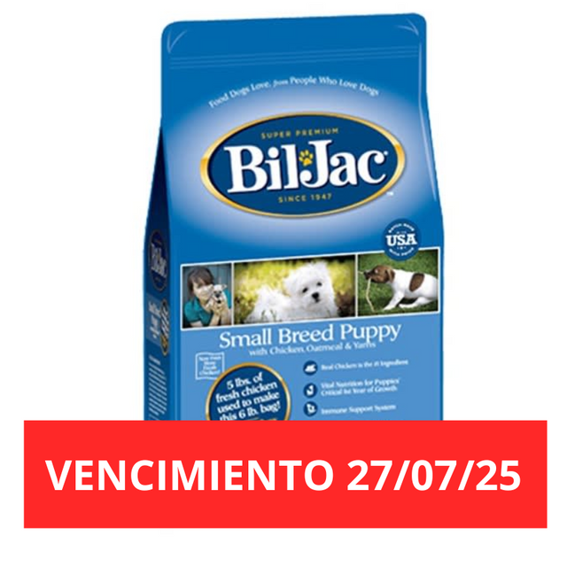Bil Jac Puppy Small 2.7kg VENCIMIENTO 27-07-25 Bil Jac Puppy Small 2.7kg VENCIMIENTO 27-07-25