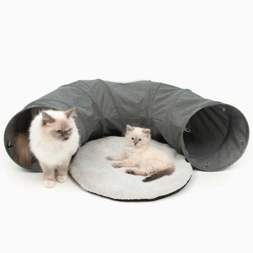 Catit Vesper Tunel Con Cama Gris