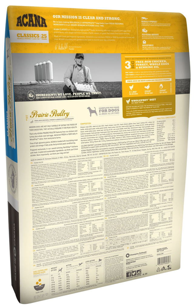 Acana Dog Classic Praire Pultry 2Kg Acana Dog Classic Praire Pultry 2Kg
