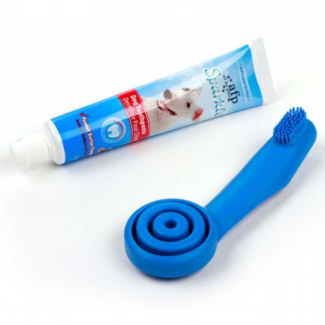 Afp Sparkle Cepillo Dedo Y Pasta Para Perros  Afp Sparkle Cepillo Dedo Y Pasta Para Perros