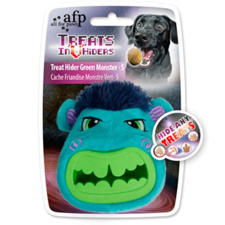 AFP All For Paws Afp Treats Hider Monster Green S AFP All For Paws Afp Treats Hider Monster Green S