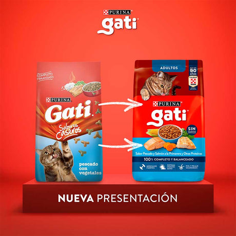 Alimento Seco para Gatos Alimento Gati Sabor Pescado Y Salmon 15Kg Alimento Seco para Gatos Alimento Gati Sabor Pescado Y Salmon 15Kg