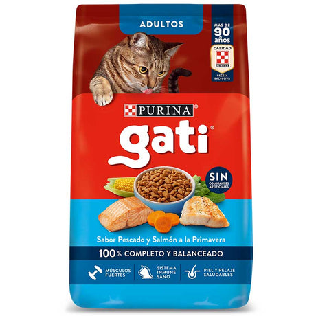 Alimento Seco para Gatos Alimento Gati Sabor Pescado Y Salmon 15Kg Alimento Seco para Gatos Alimento Gati Sabor Pescado Y Salmon 15Kg