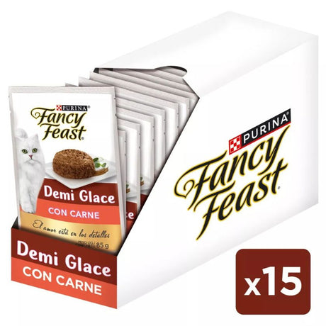 Alimento para Gatos Alimento Humedo Fancy Feast Demi Glace Carne 85G Pack 15 Unidades Alimento para Gatos Alimento Humedo Fancy Feast Demi Glace Carne 85G Pack 15 Unidades
