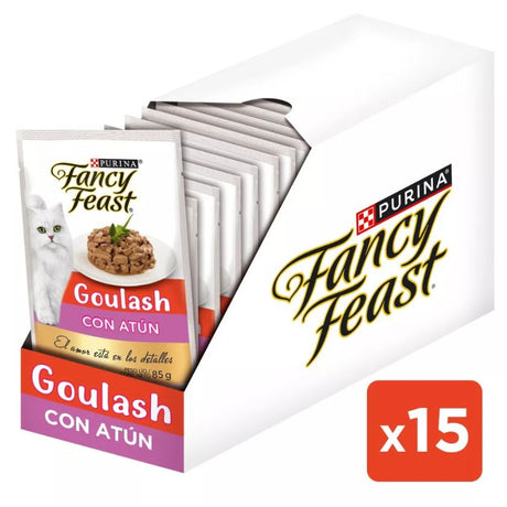 Alimento para Gatos Alimento Humedo Fancy Feast Goulash Atun 85G Pack 15 Unidades Alimento para Gatos Alimento Humedo Fancy Feast Goulash Atun 85G Pack 15 Unidades