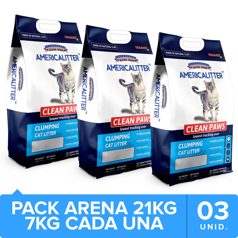America Litter Clean Paws Pack 21Kg