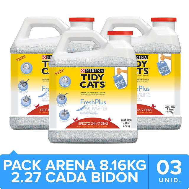 Arena Sanitaria Aglutinante Tidy Cats® Lightweight Pack 8Kg  Arena Sanitaria Aglutinante Tidy Cats® Lightweight Pack 8Kg