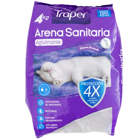Traper Arena Sanitaria Lavanda Traper 4 Kg Traper Arena Sanitaria Lavanda Traper 4 Kg