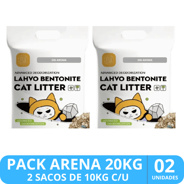 Arena Sanitaria Para Gatos Sin Aroma Pack 20Kg Arena Sanitaria Para Gatos Sin Aroma Pack 20Kg