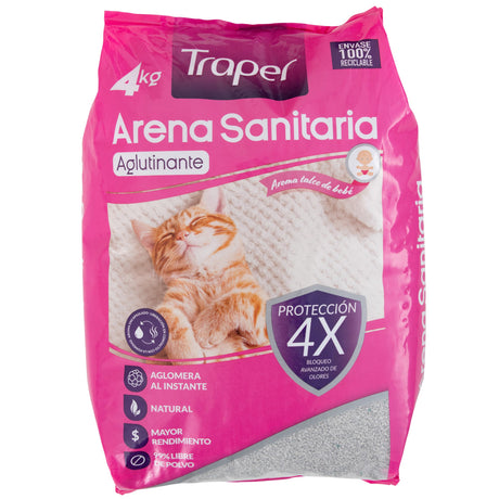 Traper Arena Sanitaria Talco Bebe Traper 4 Kg Traper Arena Sanitaria Talco Bebe Traper 4 Kg