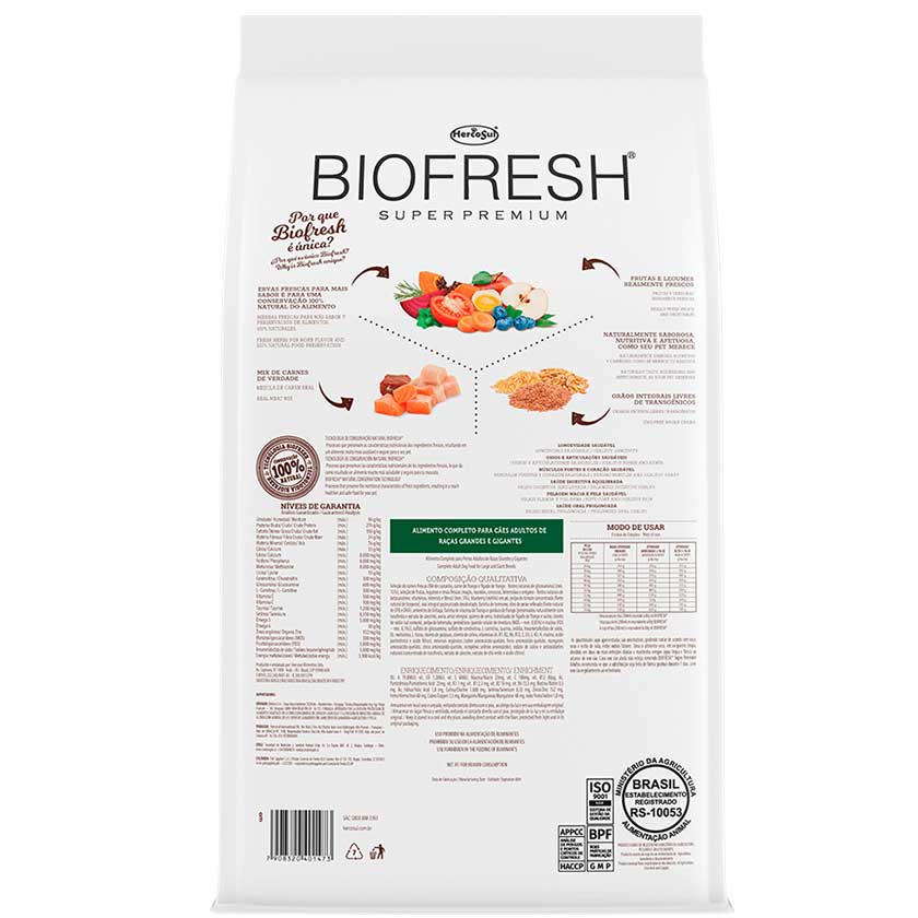 Biofresh Perros Adultos Razas Grandes Y Gigantes 15Kg