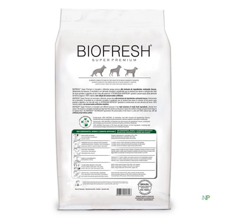 Biofresh Perros Adultos Razas Grandes Y Gigantes 15Kg