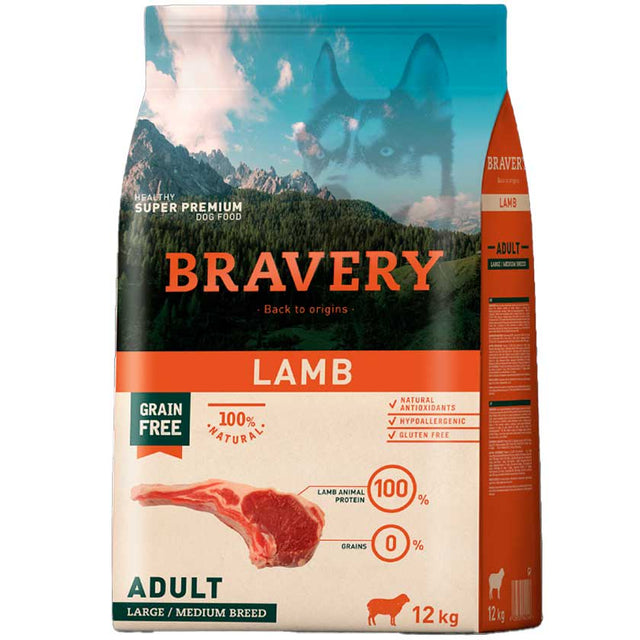 Bravery Iberian Lamb Large Medium Dog 12Kg Bravery Iberian Lamb Large Medium Dog 12Kg