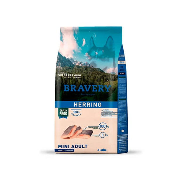 Bravery Dog Herring Mini Adulto Small Breeds 7Kg  Bravery Dog Herring Mini Adulto Small Breeds 7Kg