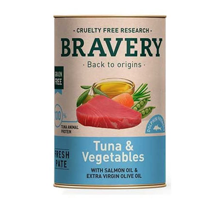 Alimento para Perros Lata Bravery Alimento Humedo Natural Para Perro Adulto Receta Atun Y Vegetales 290 G Alimento para Perros Lata Bravery Alimento Humedo Natural Para Perro Adulto Receta Atun Y Vegetales 290 G