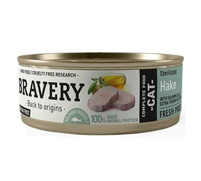 Lata Bravery Alimento Humedo Natural Para Gato Adulto Esterilizado Receta Merluza 70 G  Lata Bravery Alimento Humedo Natural Para Gato Adulto Esterilizado Receta Merluza 70 G