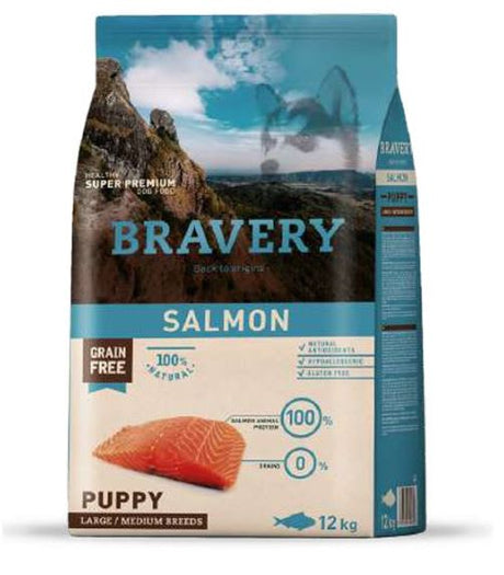 Alimento para Perros Bravery Salmon Puppy Large Medium 12Kg Alimento para Perros Bravery Salmon Puppy Large Medium 12Kg