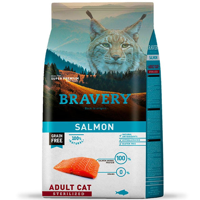 Bravery Salmon Adult Cat Sterilized 7Kg  Bravery Salmon Adult Cat Sterilized 7Kg
