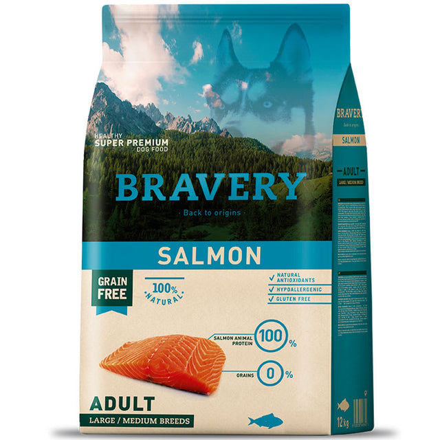 Bravery Salmon Adult Large Medium 12Kg  Bravery Salmon Adult Large Medium 12Kg