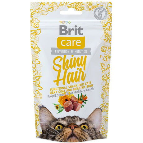 Galletas para Gatos Brit Care Cat Snack Shiny Hair 50Gr Galletas para Gatos Brit Care Cat Snack Shiny Hair 50Gr