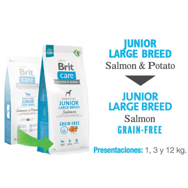 Brit Care Dog Junior Large Breed Salmon 12Kg  Brit Care Dog Junior Large Breed Salmon 12Kg