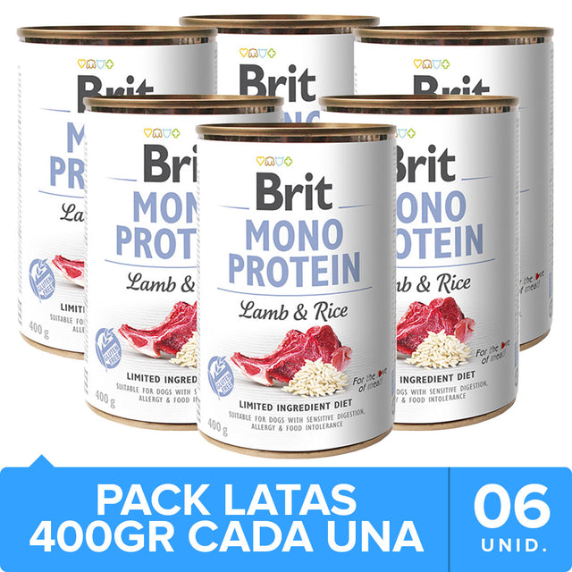 Brit Care Mono Protein Cordero Y Arroz Pack 6 Unidades  Brit Care Mono Protein Cordero Y Arroz Pack 6 Unidades