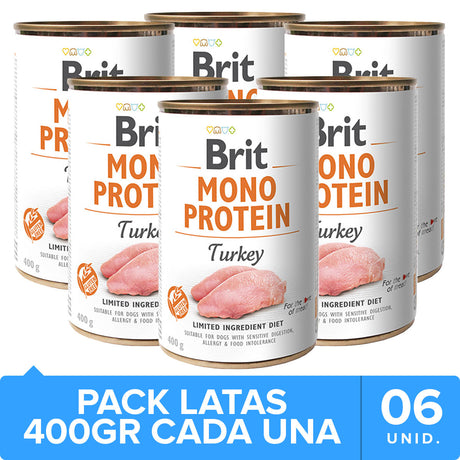 Alimento para Perros Brit Care Mono Protein Pavo Pack 6 Unidades Alimento para Perros Brit Care Mono Protein Pavo Pack 6 Unidades