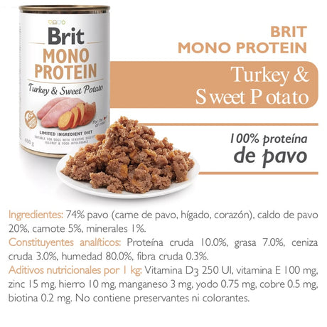 Alimento para Perros Brit Care Mono Protein Pavo Y Papa Dulce Pack 6 Unidades Alimento para Perros Brit Care Mono Protein Pavo Y Papa Dulce Pack 6 Unidades
