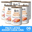 Brit Care Mono Protein Pavo Y Papa Dulce Pack 6 Unidades  Brit Care Mono Protein Pavo Y Papa Dulce Pack 6 Unidades