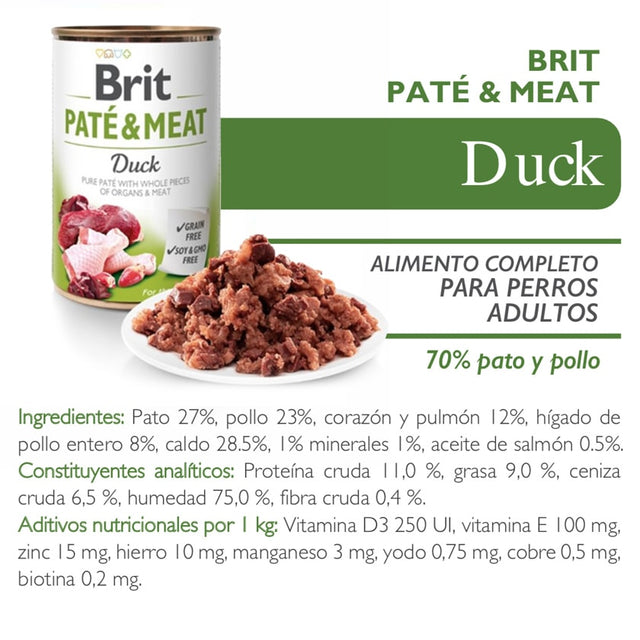 Brit Care Pate Meat Duck 400Gr Brit Care Pate Meat Duck 400Gr