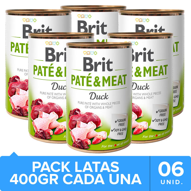 Brit Care Pate Meat Duck Pack 6 Unidades  Brit Care Pate Meat Duck Pack 6 Unidades