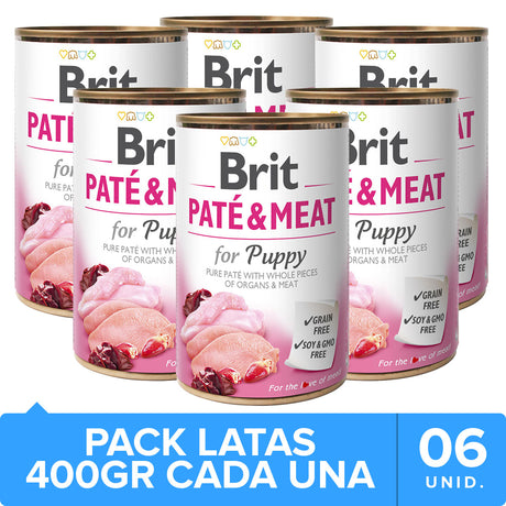 Alimento para Perros Brit Care Pate Meat Puppy Pack 6 Unidades Alimento para Perros Brit Care Pate Meat Puppy Pack 6 Unidades
