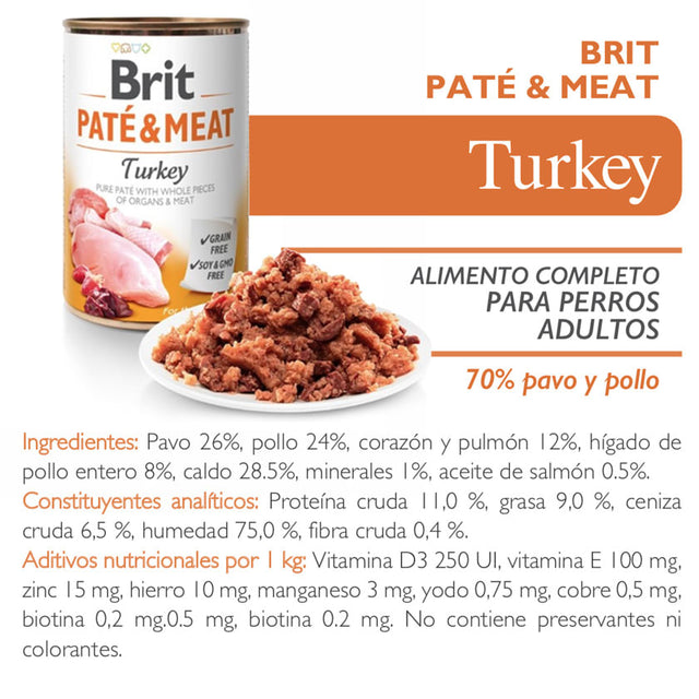 Brit Care Pate Meat Turkey 800Gr Brit Care Pate Meat Turkey 800Gr