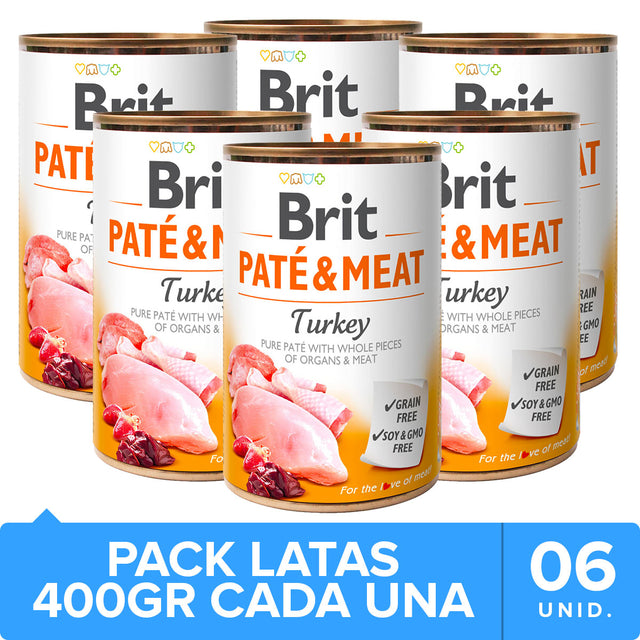 Brit Care Pate Meat Turkey Pack 6 Unidades Brit Care Pate Meat Turkey Pack 6 Unidades