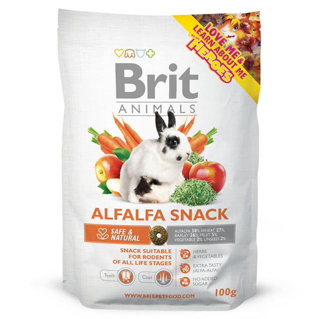 Brit Animals Alfalfa Snack Para Roedores 100Gr  Brit Animals Alfalfa Snack Para Roedores 100Gr