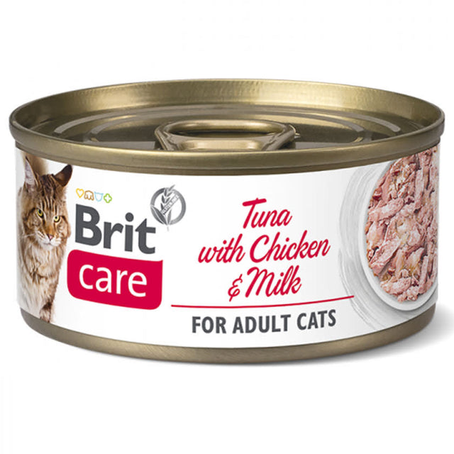Brit Care Atun Pollo Y Leche 70Gr  Brit Care Atun Pollo Y Leche 70Gr