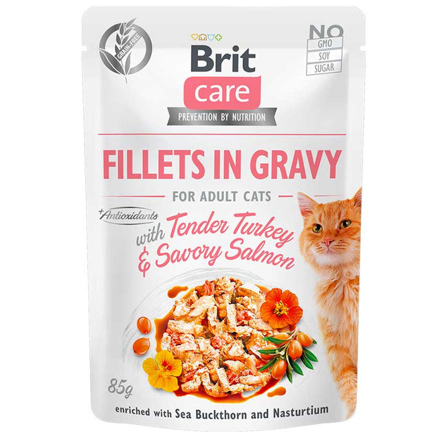Brit Care Cat Pouch Sabor Pavo Y Salmon 85Gr Pack 6 Unidades Brit Care Cat Pouch Sabor Pavo Y Salmon 85Gr Pack 6 Unidades