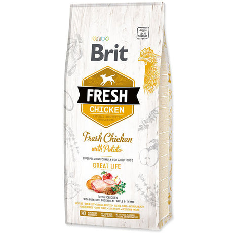 Alimento Seco para Perros Brit Fresh Chicken With Potato Adult Great Life 2 5Kg Alimento Seco para Perros Brit Fresh Chicken With Potato Adult Great Life 2 5Kg