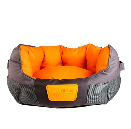 Descanso y Confort para Perros Gigwi Place Cama Redonda Gris Naranjo Medium 65X40X20 Cm Descanso y Confort para Perros Gigwi Place Cama Redonda Gris Naranjo Medium 65X40X20 Cm
