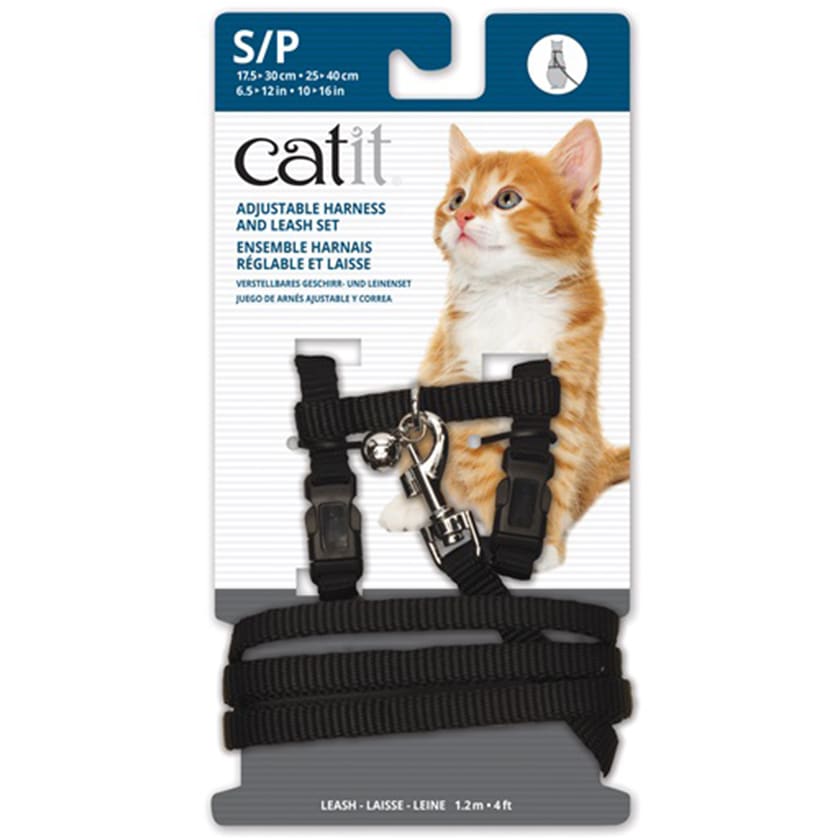 Cat It Arnes Small Con Trailla Para Gatos Color Negro