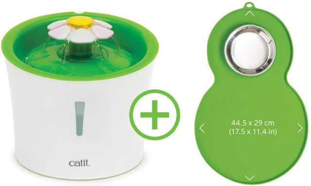 Cat It Combo Fuente Bebe Flor 3 Litros Mantel Con Plato  Cat It Combo Fuente Bebe Flor 3 Litros Mantel Con Plato