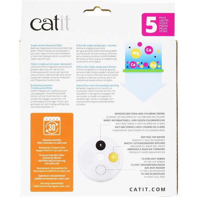 Cat It Filtros Para Fuente Flor 3 Litros 5 Unidades  Cat It Filtros Para Fuente Flor 3 Litros 5 Unidades