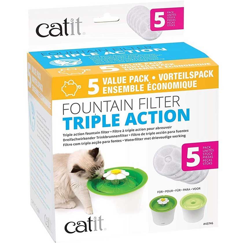 Cat It Filtros Para Fuente Flor 3 Litros 5 Unidades