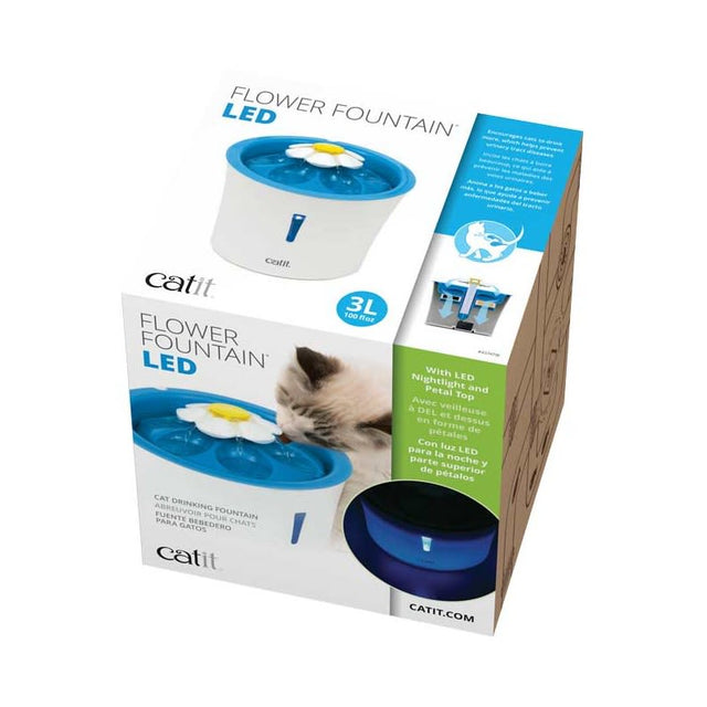 Cat It Fuente Bebedera Flor Con Luces Led 3Ltrs Cat It Fuente Bebedera Flor Con Luces Led 3Ltrs
