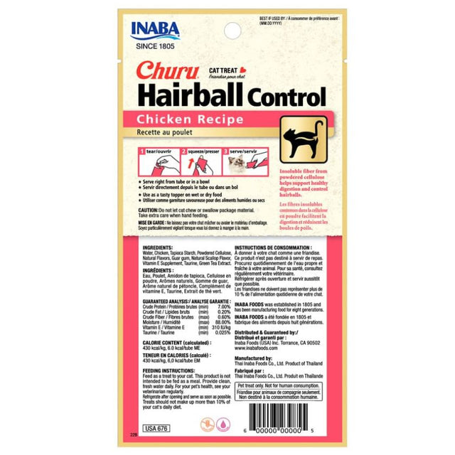 Churu Hairball Control Pollo 56Gr Churu Hairball Control Pollo 56Gr