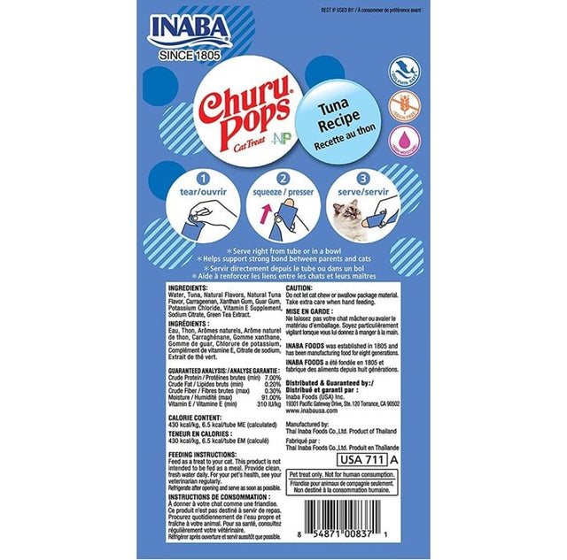 Inaba Ciao Churu Pops Atun 4 Tubitos 60Gr Inaba Ciao Churu Pops Atun 4 Tubitos 60Gr